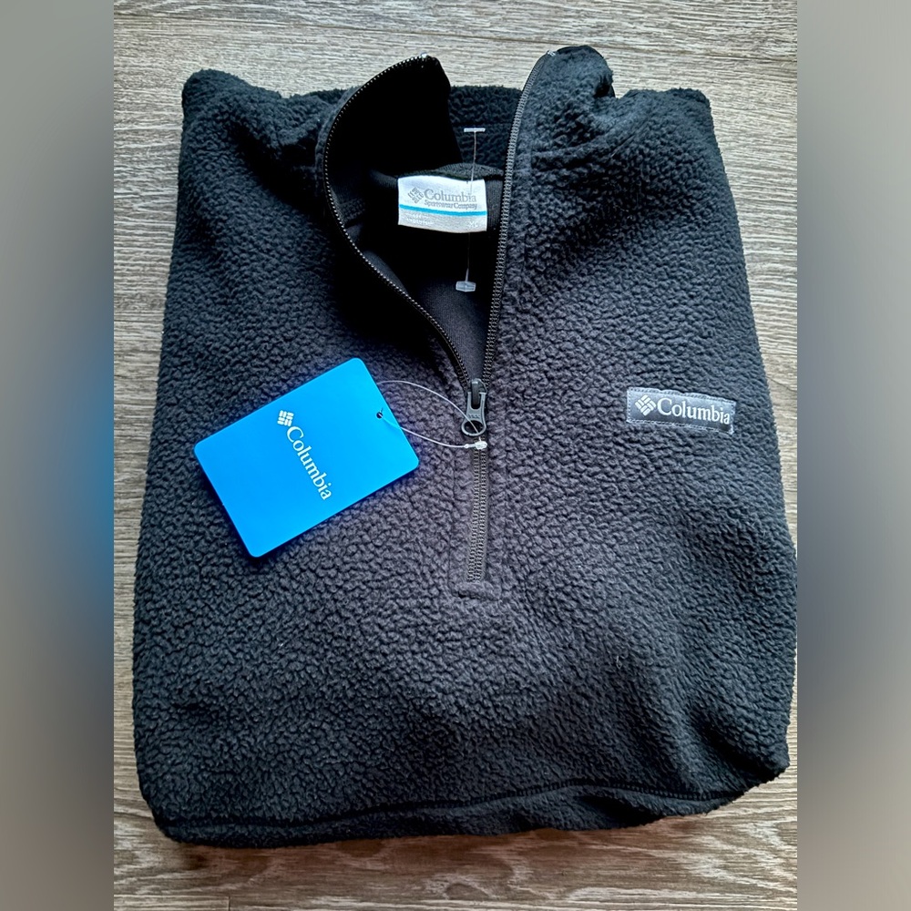 Men’s Columbia Fleeced Hoodie, black. Size XL. New with tags.